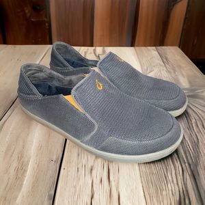 OluKai Men's 8.5 Nohea Mesh Slip on Shoes in Gray
